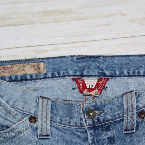 LUCKY BRAND DENIM SHORTS Size 12 Cut offs - Picture 3 of 4